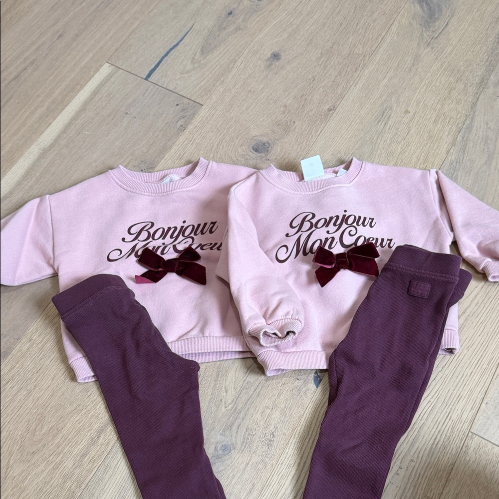 Zara Baby Matching Outfit Set 18–24M – Bonjour Mon Coeur Sweatshirts + Leggings